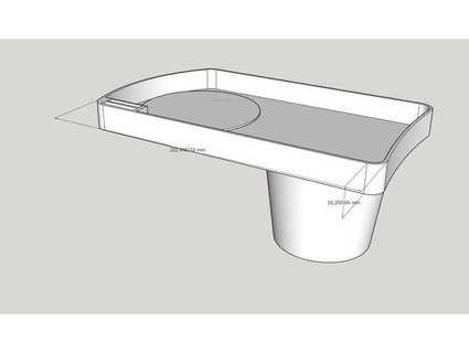 toyota auris fl almacenamiento compartimiento taza soporte timtaler007 3d print model - Mito3D