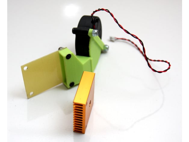 ventilador portador 40x40mm enfriador plato croon 3D print model - Mito3D