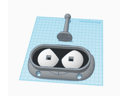 oculus quest 2 angry bender cover antenna tanksmuggler 3d print model - Mito3D