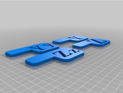 Alphabet Schablonen Cloe voll 3d print model - Mito3D