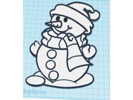 christmas 2021 snow man wall art rkxone 3d print model - Mito3D
