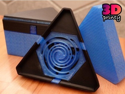 bükülme kilit hile Kutu üçgen 3d printy 3d print model - Mito3D