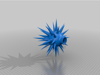 spiky xmas tree topper filleted johnkh 3d print model - Mito3D