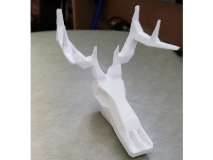 low poly deer head sonicpixelation 3d print model - Mito3D