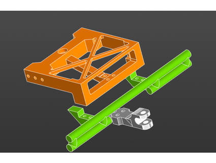 wpl c24 Rahmen Erweiterung Stoßstange Abschleppen Anhängerkupplung Finder 3d print model - Mito3D