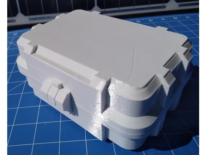 self latching rugged box - single latch aedazan 3d print model - Mito3D