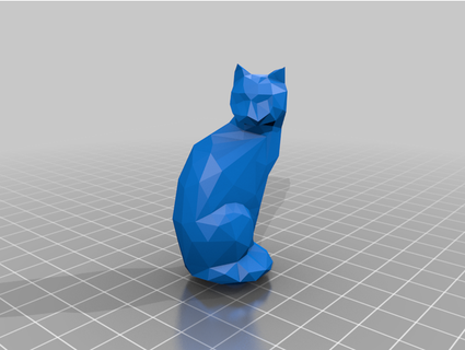 low poly extruder cat kiveya 3d print model - Mito3D