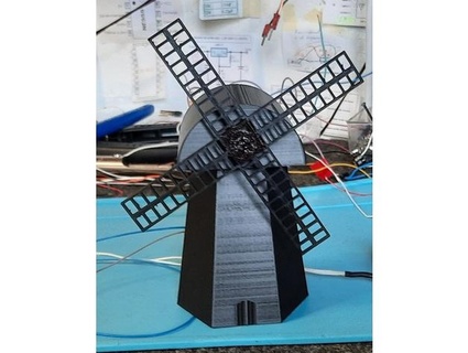 Moulin entlüften gießen Zug Lectrique Windmühle elektrisch didiersee 3d print model - Mito3D