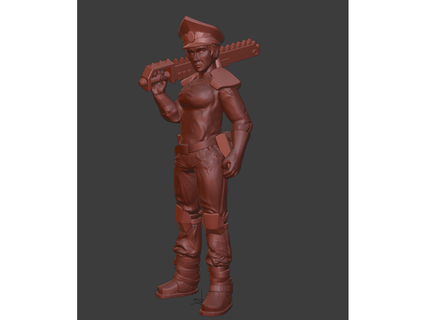 female commissar evgeniy5 3d print model - Mito3D