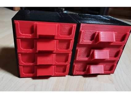 scorrevole case porta ogetti120x110x90mmcon cassetti ginosen 3d print model - Mito3D