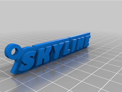 skyline keychain pistibalog12 3d print model - Mito3D