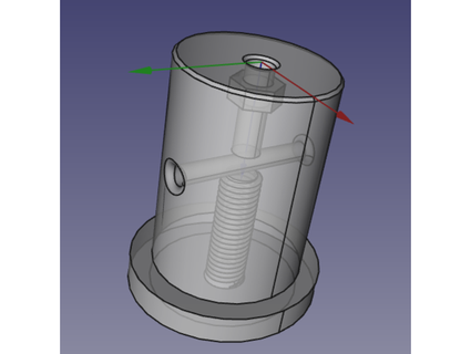 parametric 1 inch pedestal optical post m4 m6 metric drobswob 3d print model - Mito3D