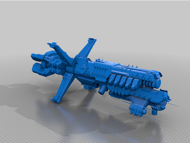 rebel galaxy - sorcerer class dreadnought aelioszero 3D print model - Mito3D