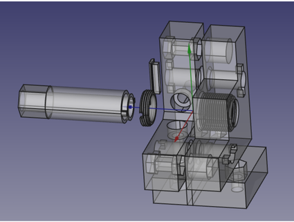 parametric kinematic mount half inch optics max127mm metric drobswob 3d print model - Mito3D