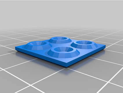 bottom exposure calibration & build plate leveling tester waever 3d print model - Mito3D