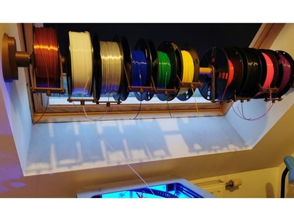 Filament Halter Unterstützung Spulen Besenstiel Chrlg 3d print model - Mito3D