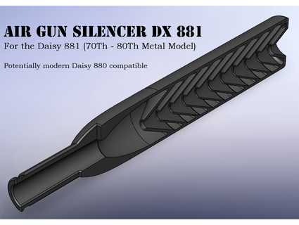 air gun silencer dx 881 also daisy 880 spacelion 3d print model - Mito3D