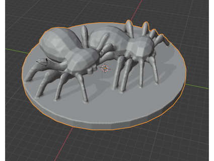 two spiders kitrok 3d print model - Mito3D