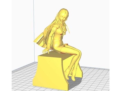 edelgard sentado Banco Revqdub 3d print model - Mito3D