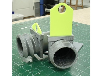 double exhaust fitting wall mount valves billyd 3d print model - Mito3D