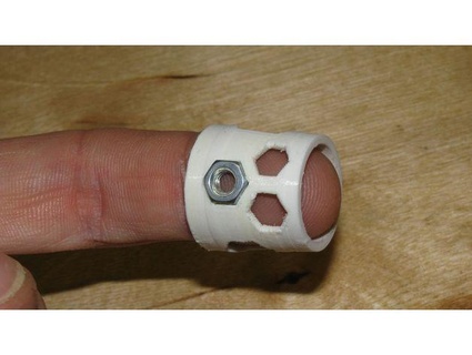 thimble finger spanner nut holder psielski 3d print model - Mito3D