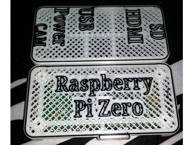 one piece raspberry pi zero case zaperbaby 3D print model - Mito3D