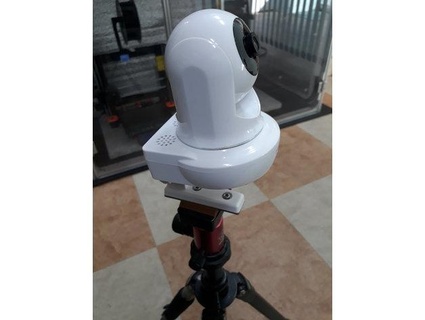 ip camera mount plate tripod deltapenguin 3d print model - Mito3D