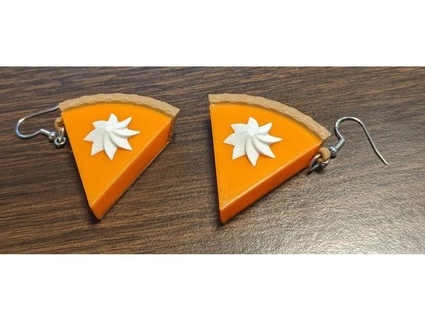 pumpkin pie earrings bdwheele 3d print model - Mito3D