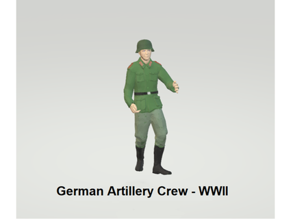 alemán artillería tripulación Guerra Mundial juergen54 3d print model - Mito3D