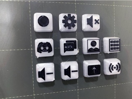 stream deck macro pad keycaps ryanx7 3d print model - Mito3D