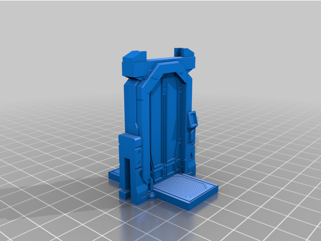 scifi Single Tür fuzzyadist 3D print model - Mito3D