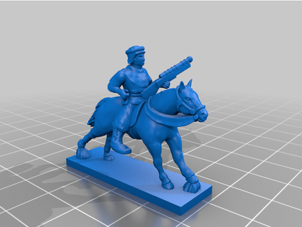late middle ages - generic light cavalry guy montag 3d print model - Mito3D