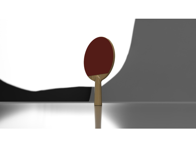 Klingeln Pong Paddel Modell rendert Silasclough 3D print model - Mito3D