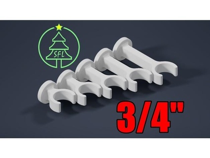 3 4 pvc pipe 125 magnetic mount clip phoenlx 3d print model - Mito3D