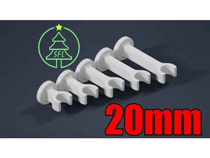 20mm pvc boru 125 manyetik binmek klips anka kuşu 3d print model - Mito3D
