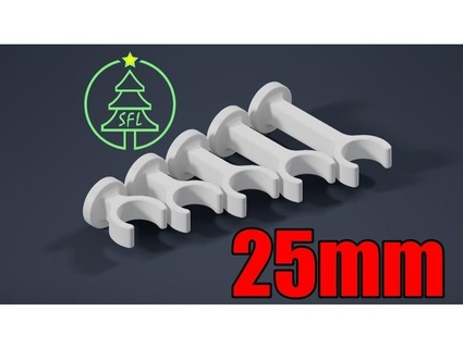 25mm pvc tubo 125 magnetico montare clip fenice 3d print model - Mito3D