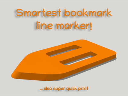 klügsten Lesezeichen Linie Marker son 3d print model - Mito3D