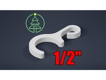 1 2 pvc pipe string light hook phoenlx 3d print model - Mito3D