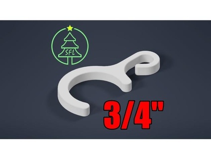 3 4 pvc pipe string light hook phoenlx 3d print model - Mito3D