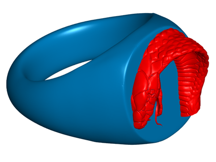 cobra sinete anel redimensionar instruções toakamato 3d print model - Mito3D
