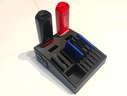 USB sd microsd carta titolare supporto organizzatore dabalroman 3d print model - Mito3D