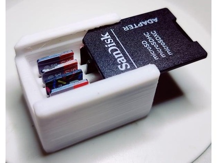 cartão SD caixa passos 3d print model - Mito3D