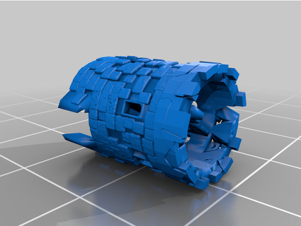 ruined dice tower disenovectorial 3d print model - Mito3D