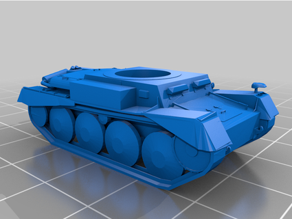 1 100 Panzer 38 réservoir snowleopard101 3d print model - Mito3D
