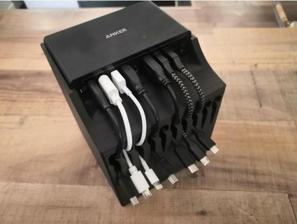 anker 10 USB Port espace rangement titulaire soutien ventrachoux 3d print model - Mito3D