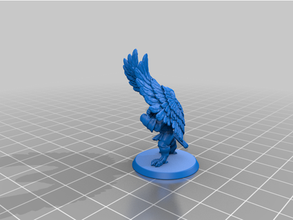 aaracokra uccello uomo monaco jeffluxx 3d print model - Mito3D