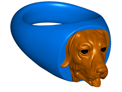 Labrador perdiguero sello anillo cambio tamaño instrucciones toakamate 3d print model - Mito3D