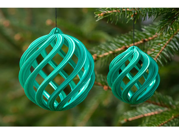 espiral Navidad pelotas dazus 3D print model - Mito3D