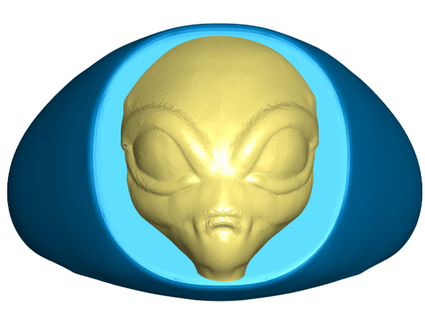 alien signet ring resizing instructions toakamate 3d print model - Mito3D