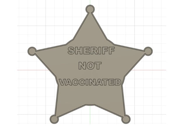 sheriff vaccinated koud3lll 3D print model - Mito3D
